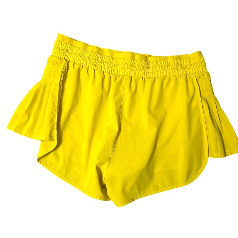 JoyLab Womens Yellow Athletic Running Shorts W/ Built-In Liner & Elastic Waistba - Picture 4 of 7